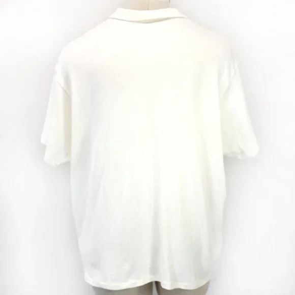 Madewell Plus White Textured Button Down Short Sleeve Cotton Shirt Top Blouse 2X - Picture 12 of 14